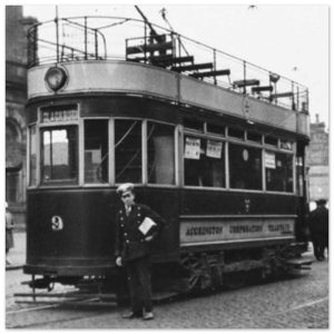 Accrington Tram Classic Semi-Glossy Paper Poster 35x35 cm / 14x14″