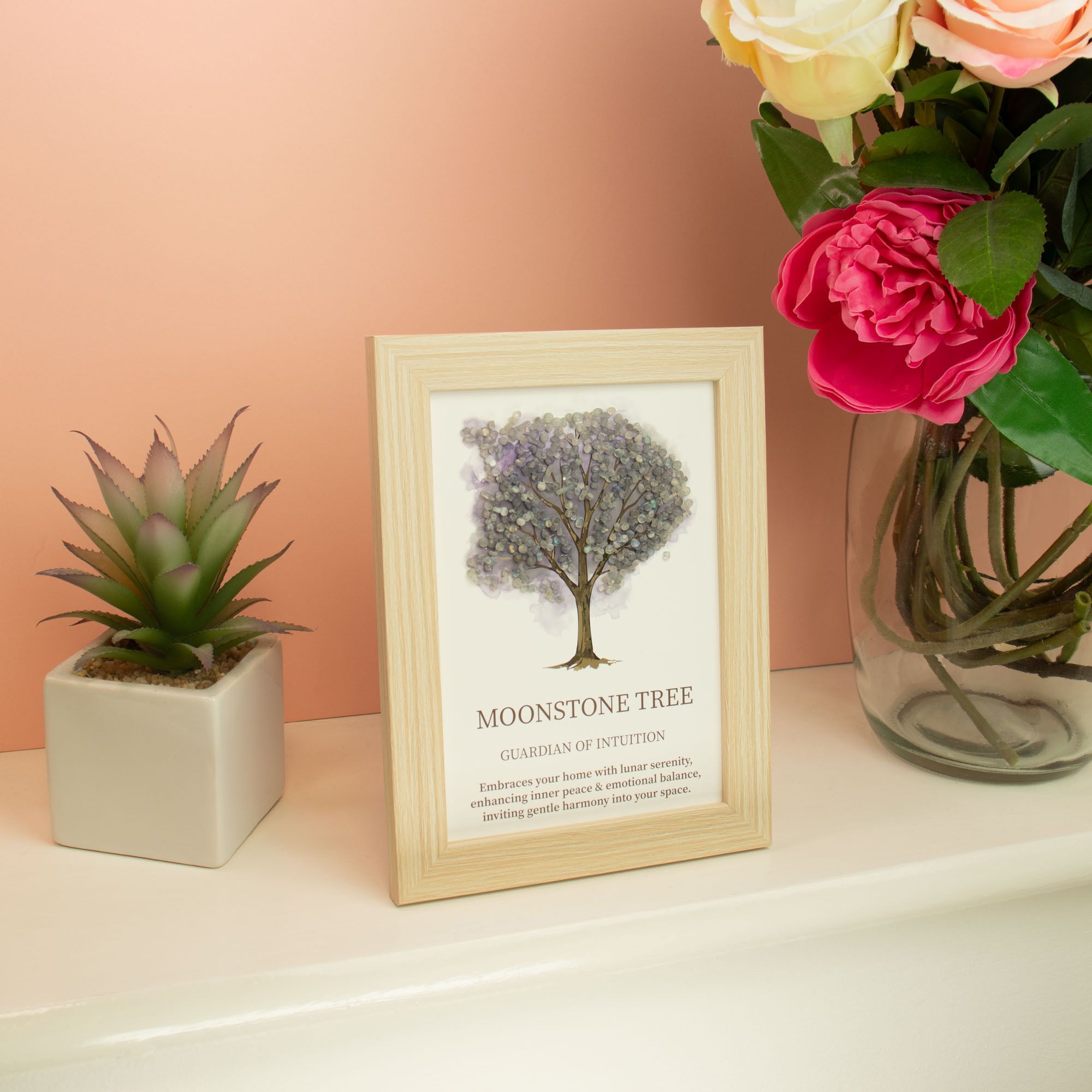 Gemstone Picture - Tree of Life - Moonstone (20x14.7x1cm) - Image 4