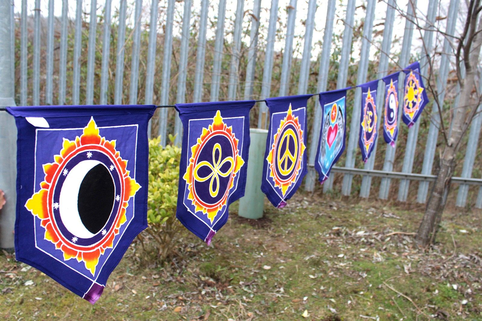 Seven Flags Batik Wall Banner - Love in the Center - Image 2