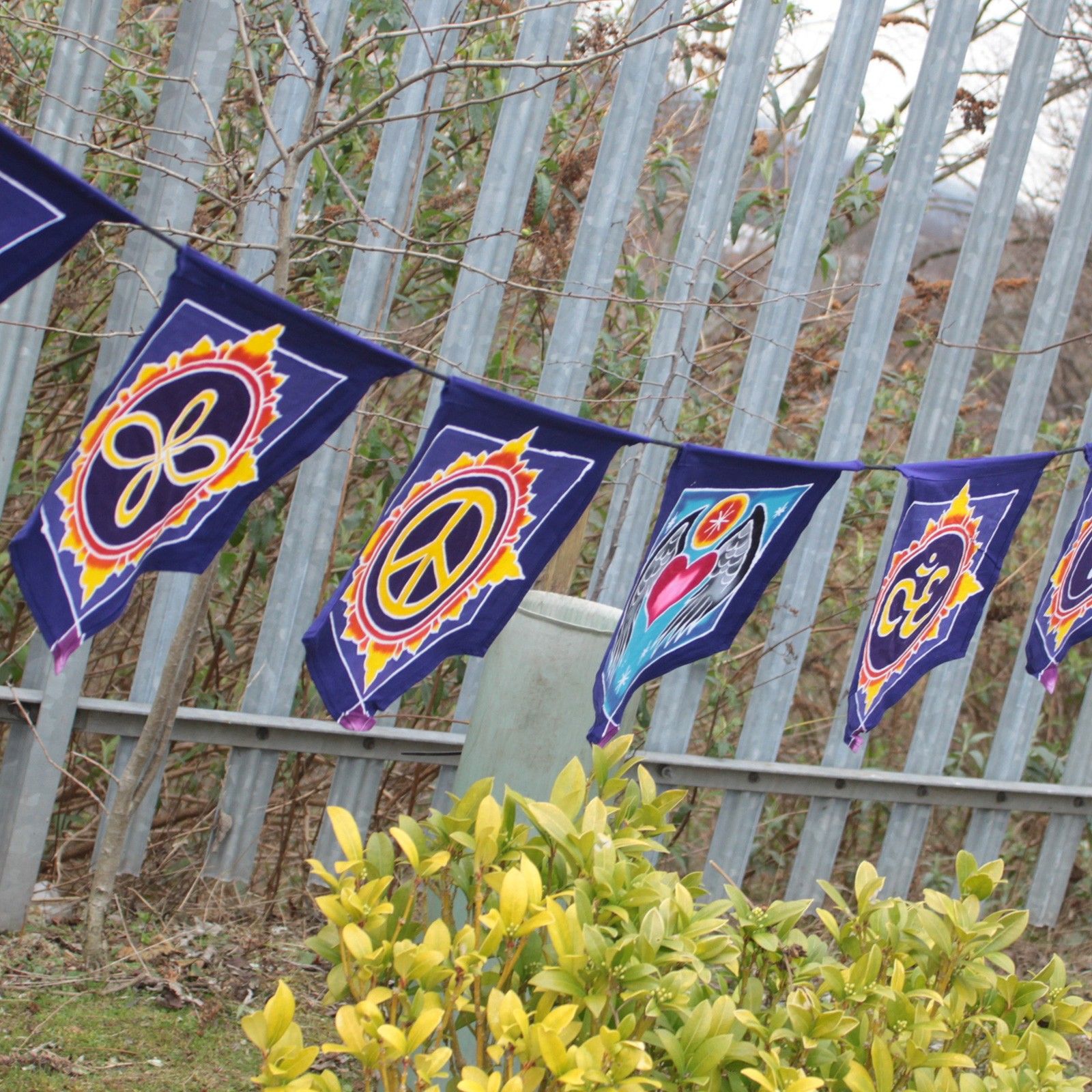 Seven Flags Batik Wall Banner - Love in the Center - Image 3