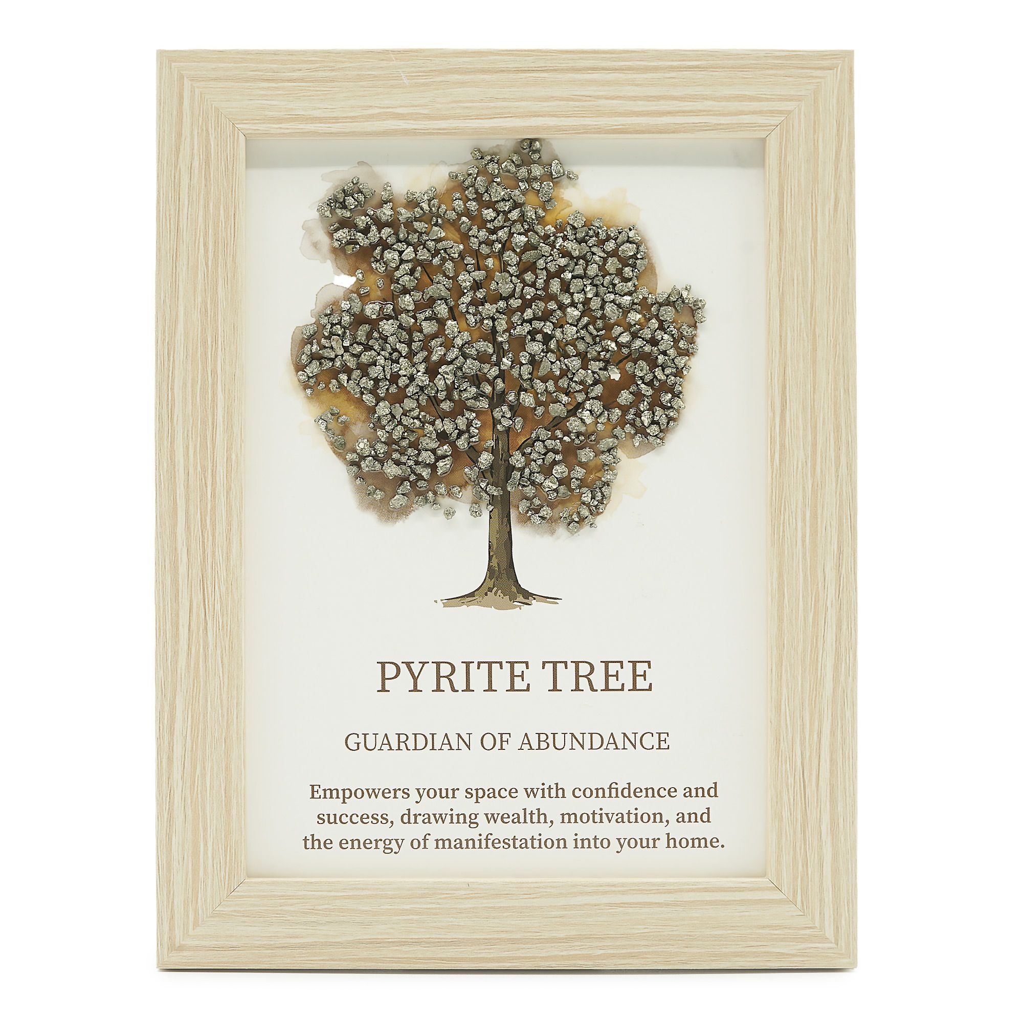 Gemstone Framed Picture - Tree of Life - Pyrite (20x14.7x1cm)