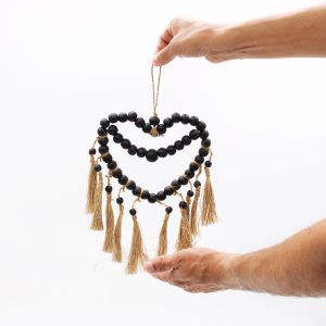 Small Bead Heart Mobile 27x20cm