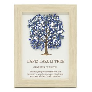 Gemstone Framed Picture - Tree of Life - Lapiz (20x14.7x1cm)