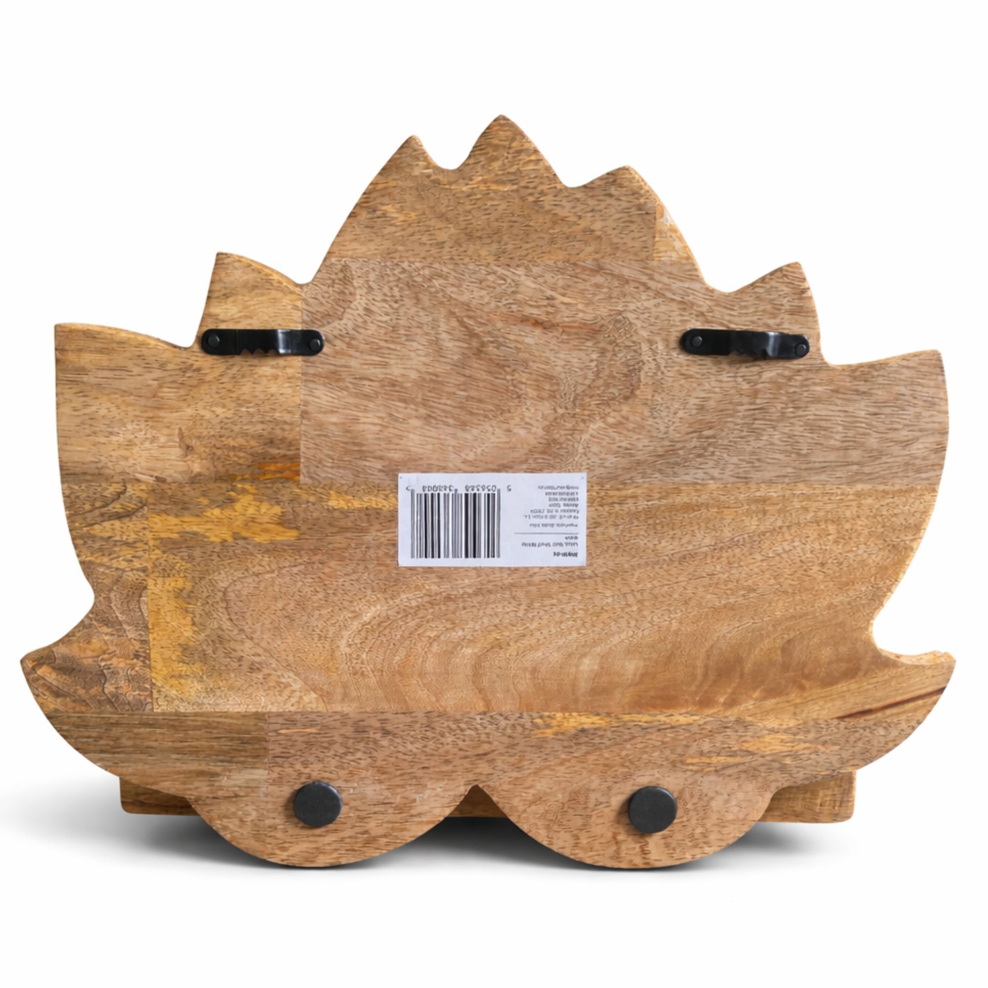 Lotus Flower Wall Shelf – Whitewashed Carved Wood - Image 3