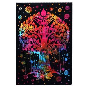 Bodhi Tree Double Cotton Bedspread or Wall Hanging
