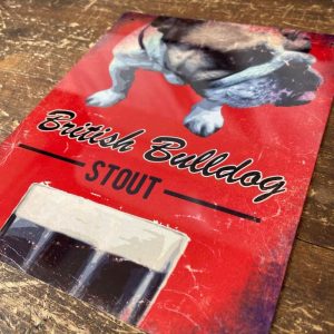 British bulldog stout brewery sign