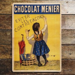 Chocolat Menier French metal wall sign