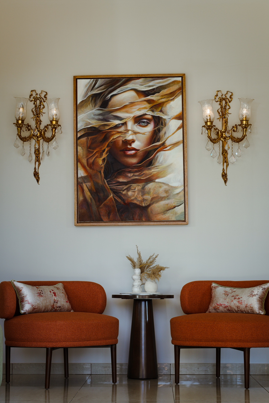 elegant interior with modern artwork and seating The wall art decor shop