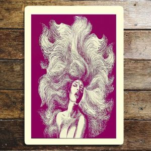 Pink Hair art deco