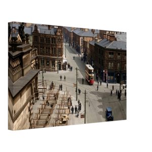 Accrington vintage tram canvas print for sale, Lancashire, 1929, Canvas 30x45 cm / 12x18″