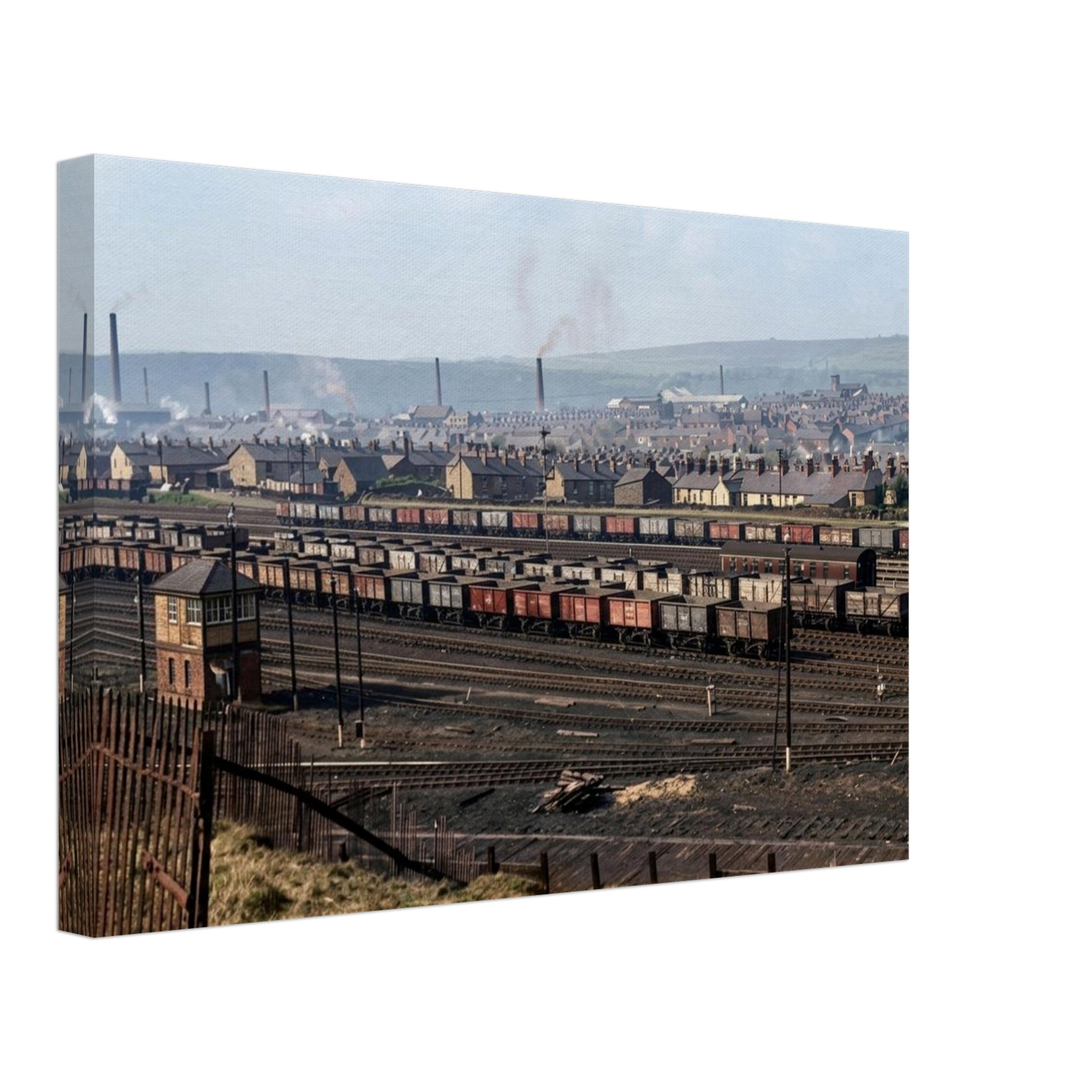 Accrington Goods Yard Lancashire, 1955, Canvas 30x45 cm / 12x18″