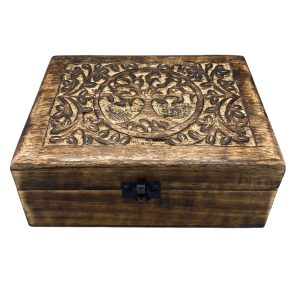 Decorative Large Wooden Keepsake Box 20x15x7.5cm - Tree of Life