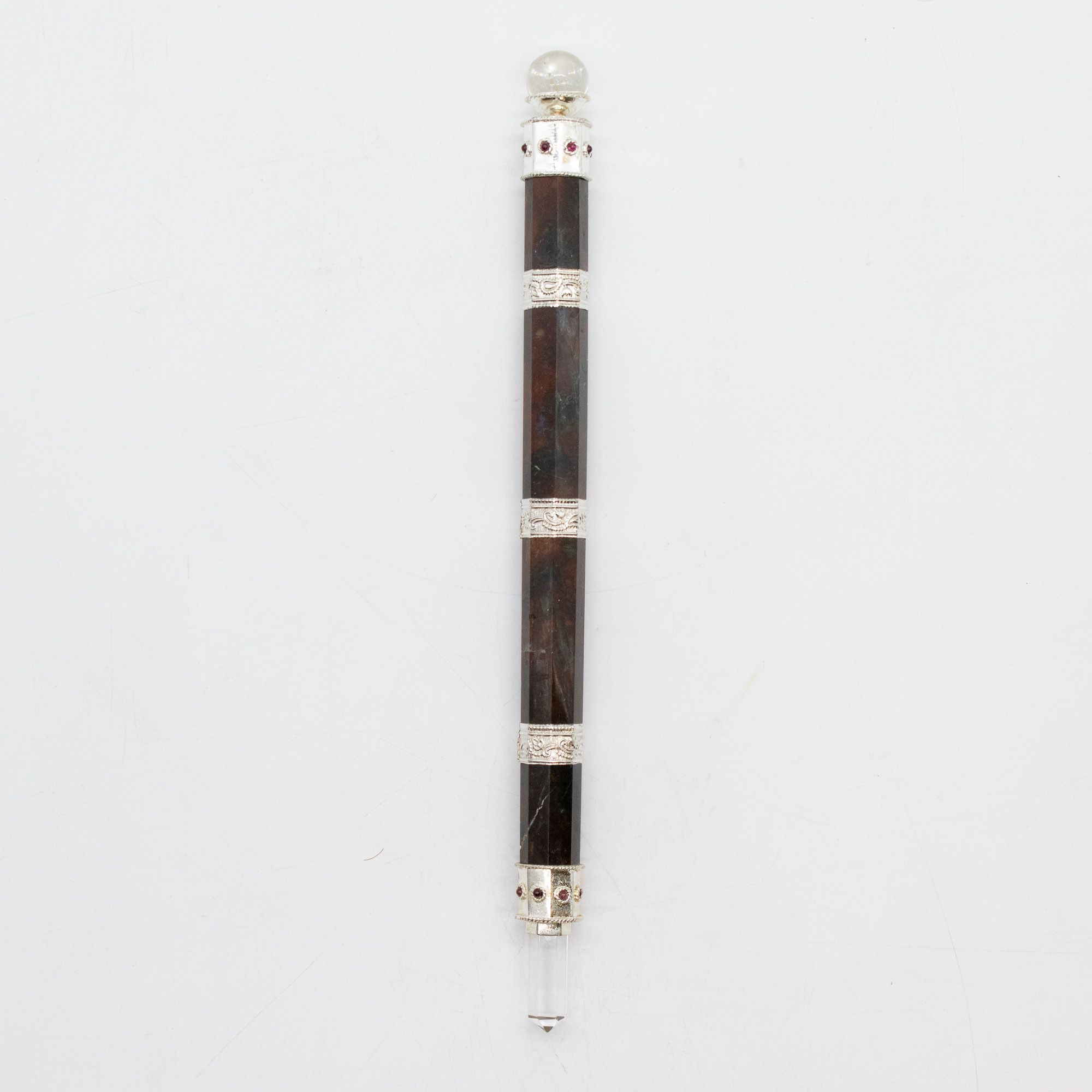Bloodroot Soverign Wand -Extra Long Fancy Jasper Magic- Crystal Ball top - 26cm - Image 6
