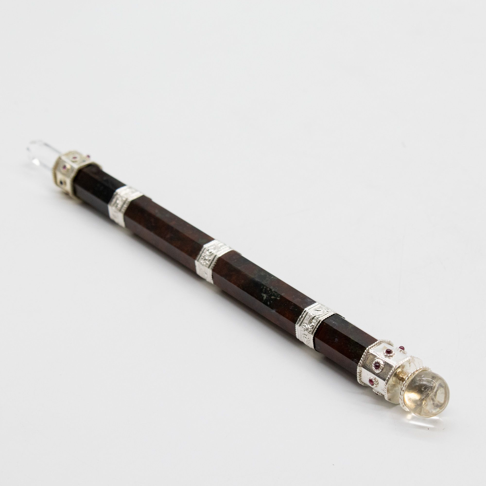 Bloodroot Soverign Wand -Extra Long Fancy Jasper Magic- Crystal Ball top - 26cm - Image 2
