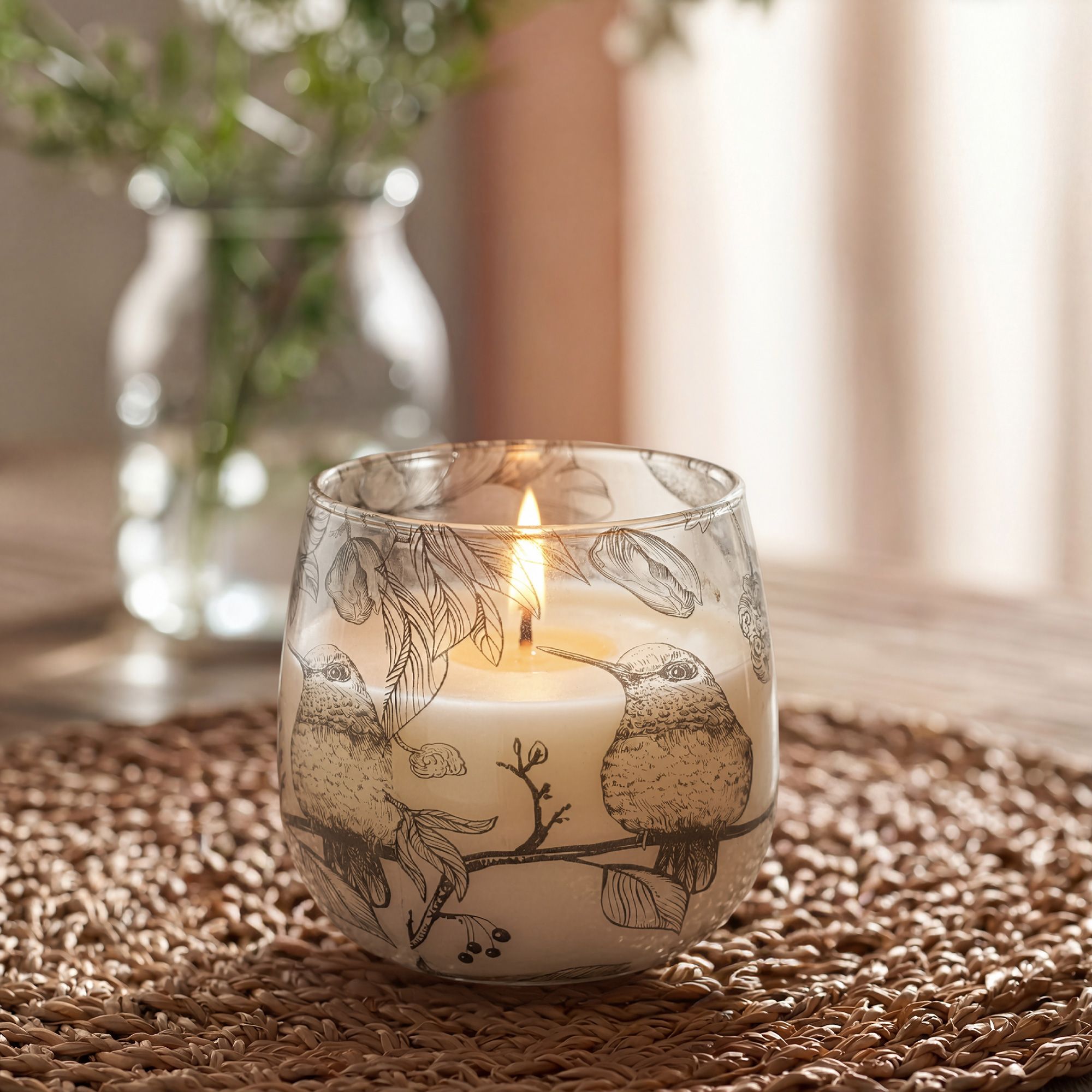 lovely Medium Glass Jar Candles - Drawn by Flame - Image 2