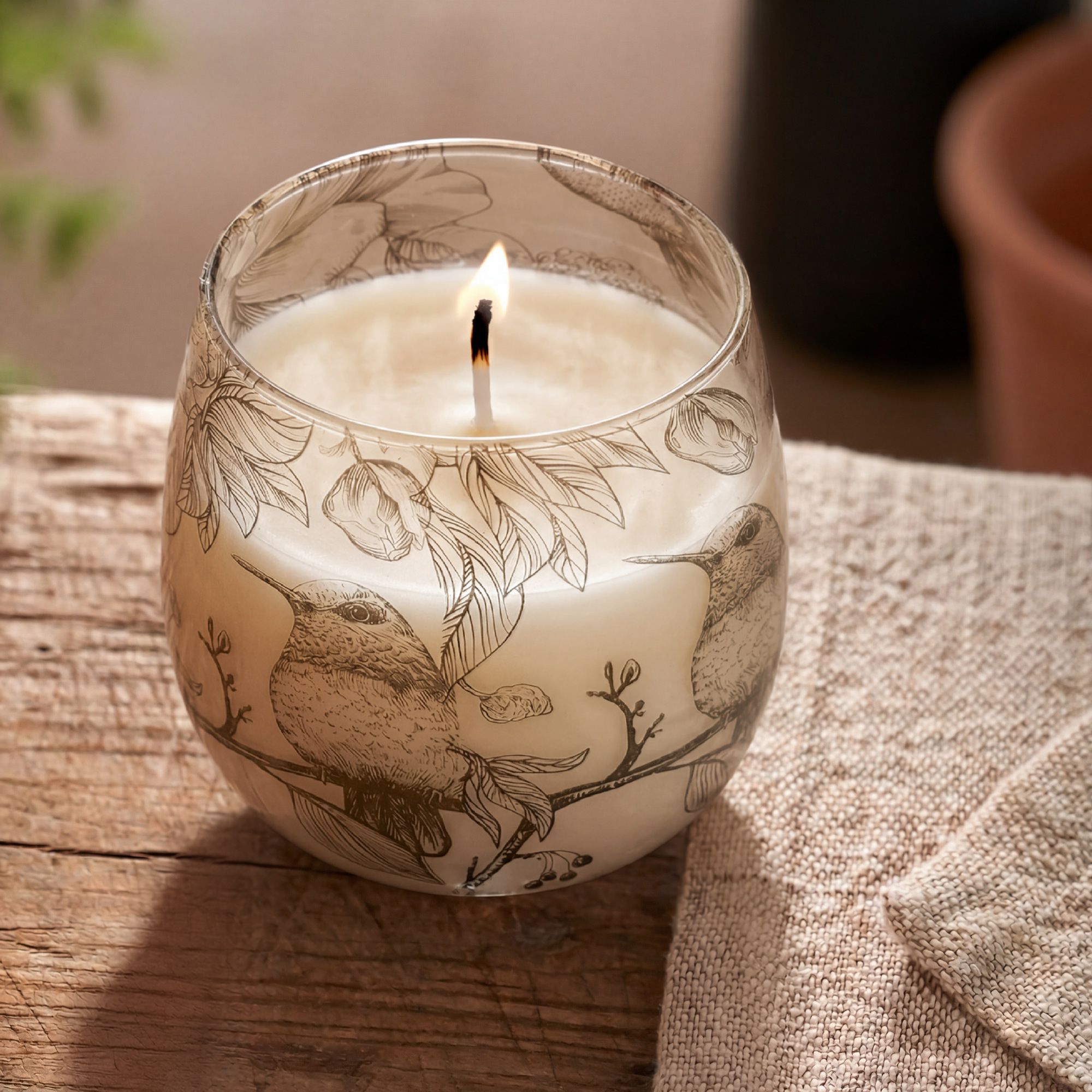 lovely Medium Glass Jar Candles - Drawn by Flame - Image 5