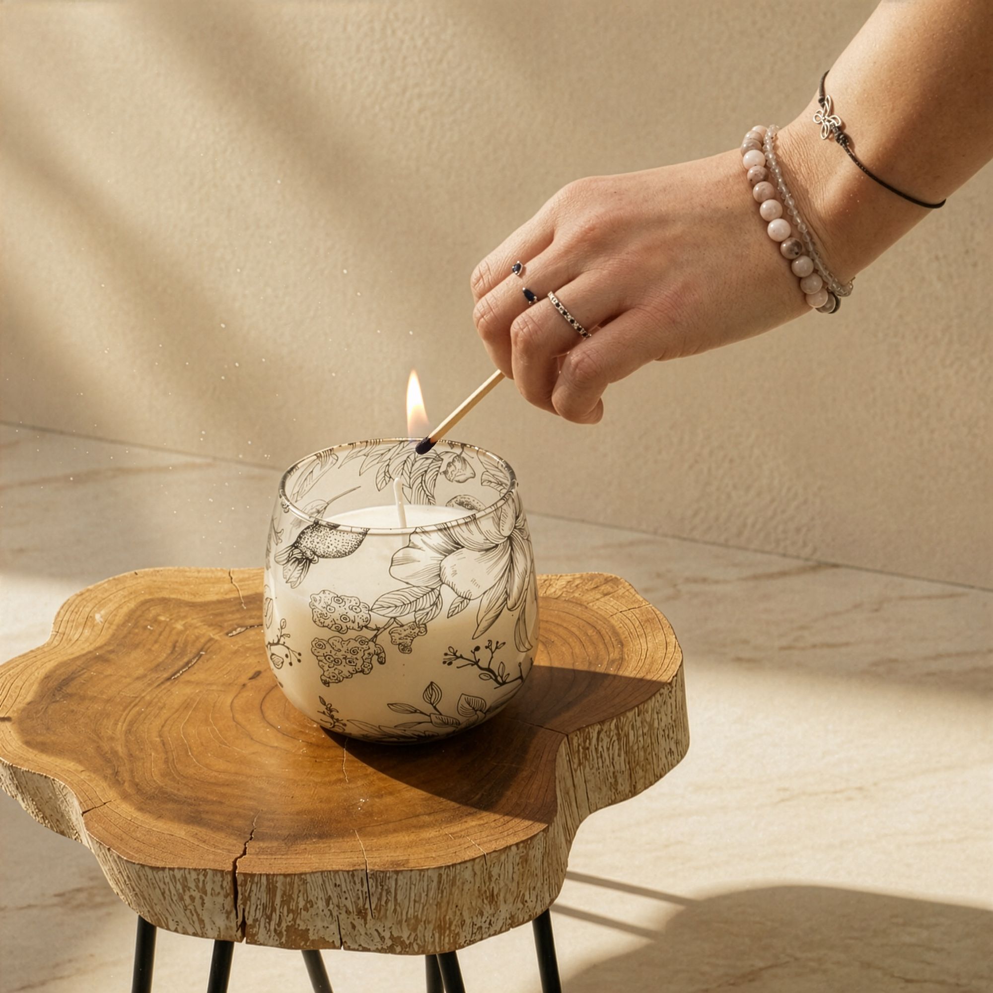 lovely Medium Glass Jar Candles - Drawn by Flame - Image 6