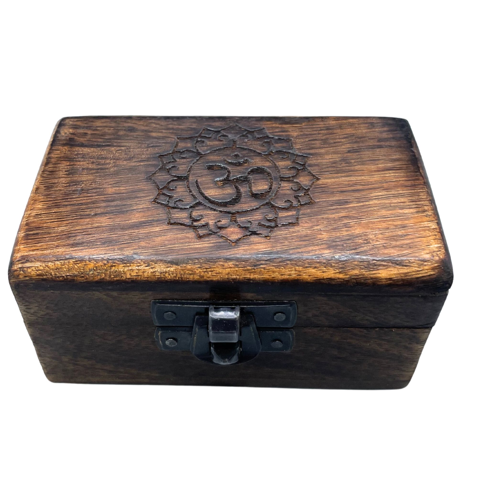 Decorative Wooden Pill Box 9x5x4cm - Carved Designs - Image 4
