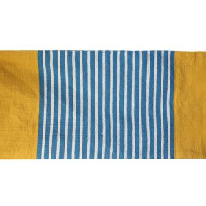 Decorative Indian Cotton Rug Wall hanging- 70x170cm - Yellow/ Blue