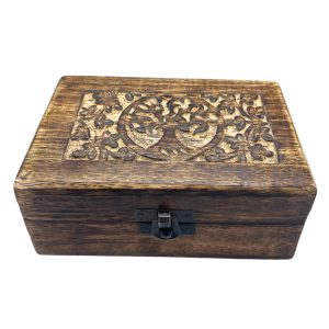 Decorative Medium Wooden Keepsake Box 15x10x6cm - Tree of Life