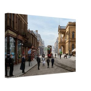 Accrington tram in 1910 canvas print for sale