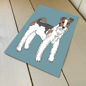Fox Terrier Dog Pet metal wall sign, 11" x 16"