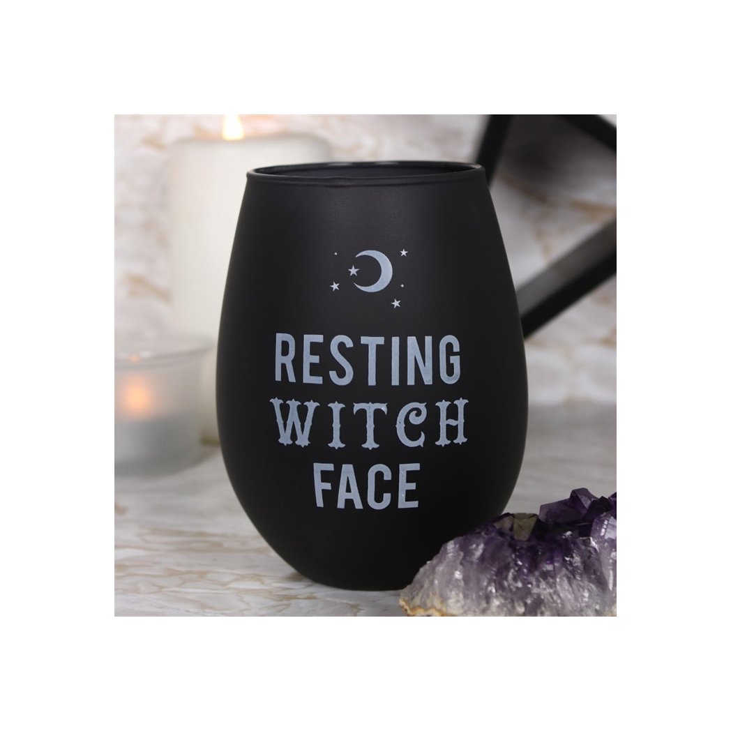 Resting Witch Face Stemless Wine Glass - Image 3