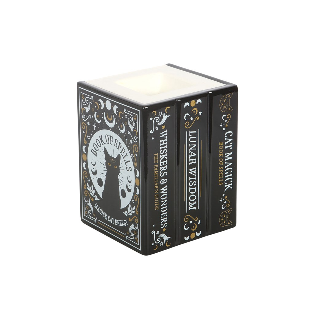 Black Cat Book of Spells Oil Burner and Wax Warmer - Image 2