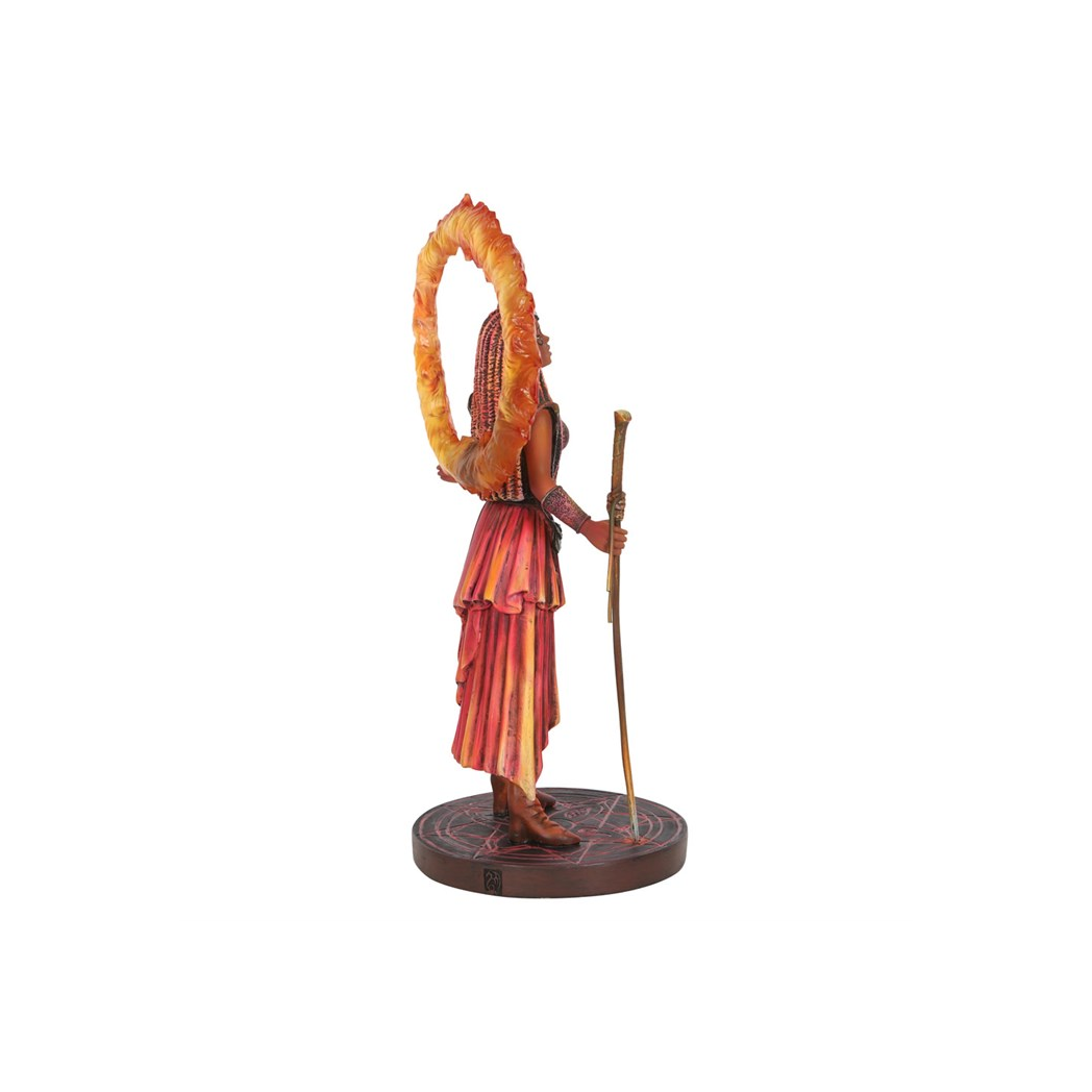Spectacular Fire Elemental Sorceress Figurine by Anne Stokes - Image 4