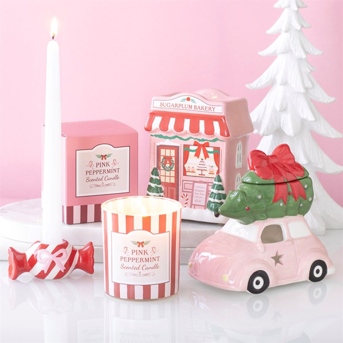 Pink Peppermint Scented Candle - Image 6