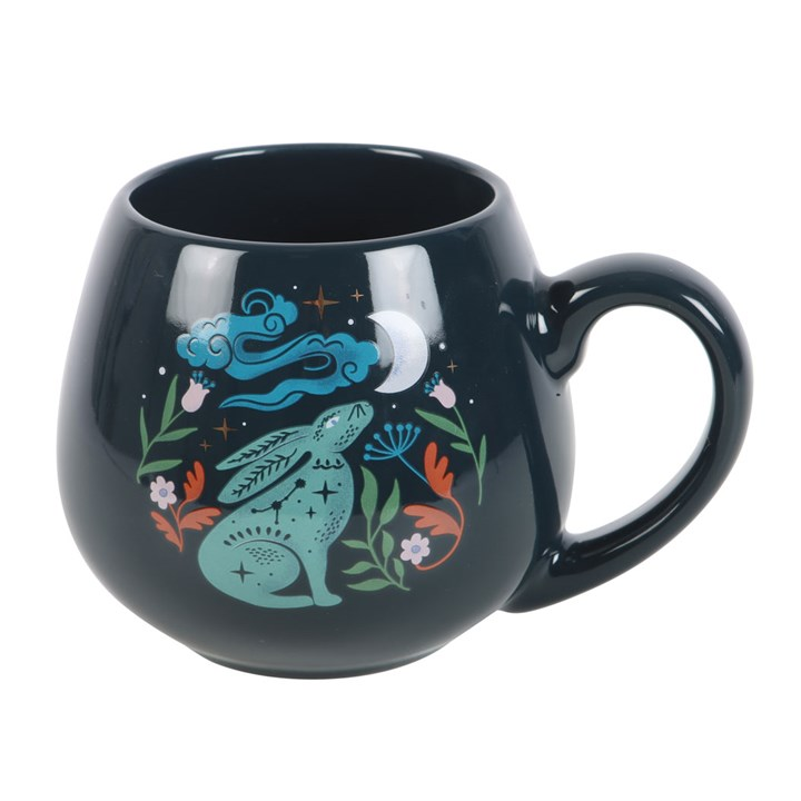 Midnight Hare Ceramic Rounded Mug - Image 4
