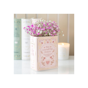 Pink Ceramic Book Shaped Vase