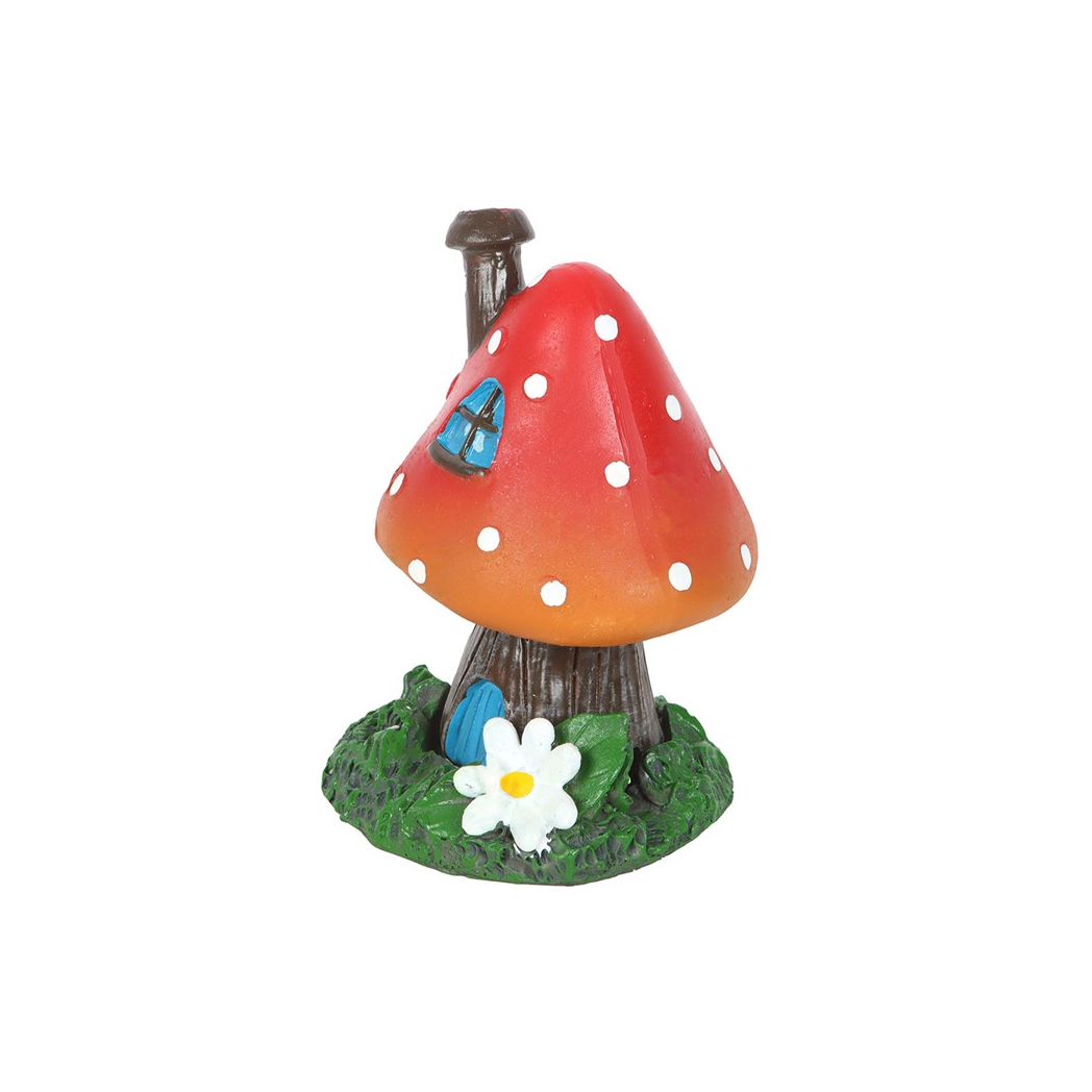 Ceramic Red Smoking Toadstool Incense Cone Holder - Image 3