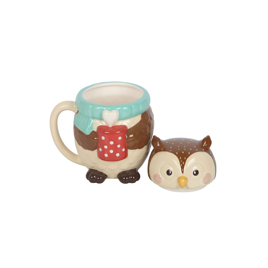 Ceramic Oliver Owl Lidded Mug - Image 2