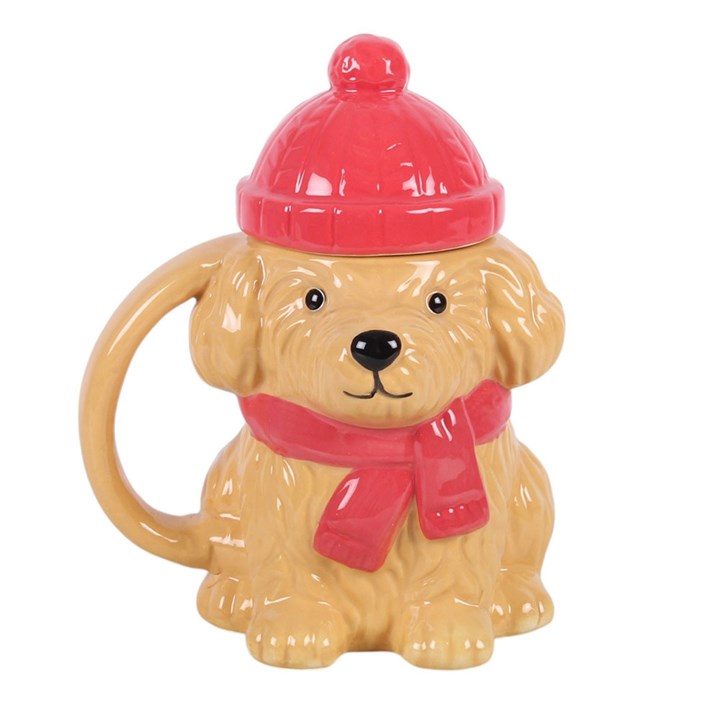 Winter Puppy Lidded Mug - Image 2