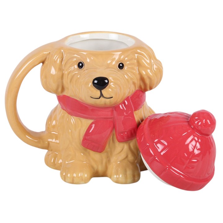 Winter Puppy Lidded Mug - Image 3
