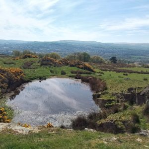 Tarn Overlooking Blackburn Lancashire, photo print,