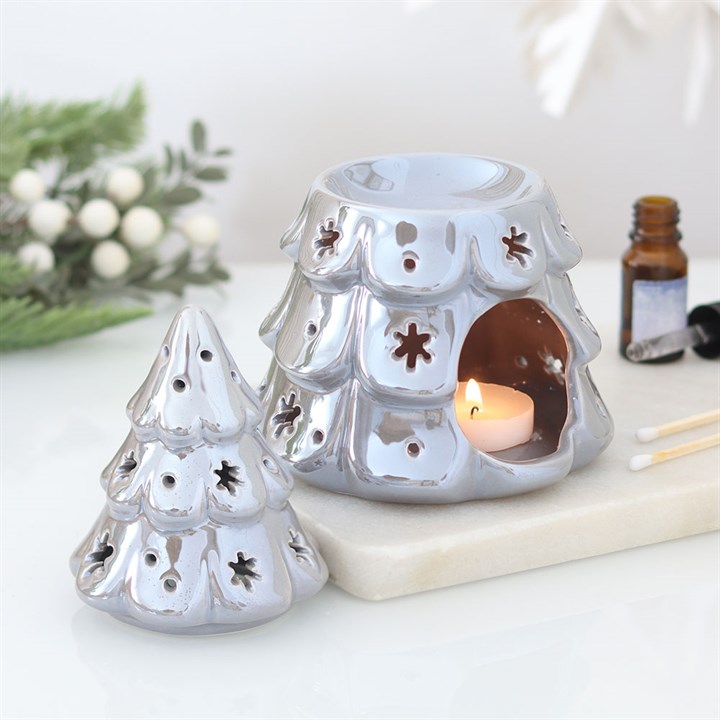 Silver Fir Tree Ceramic Oil Burner - Image 2
