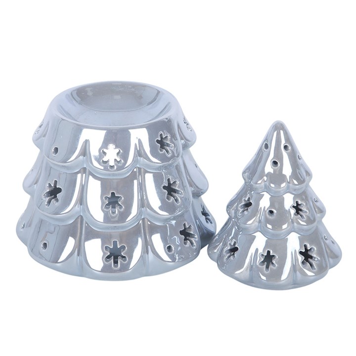 Silver Fir Tree Ceramic Oil Burner - Image 4