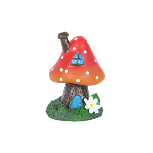 Ceramic Red Smoking Toadstool Incense Cone Holder