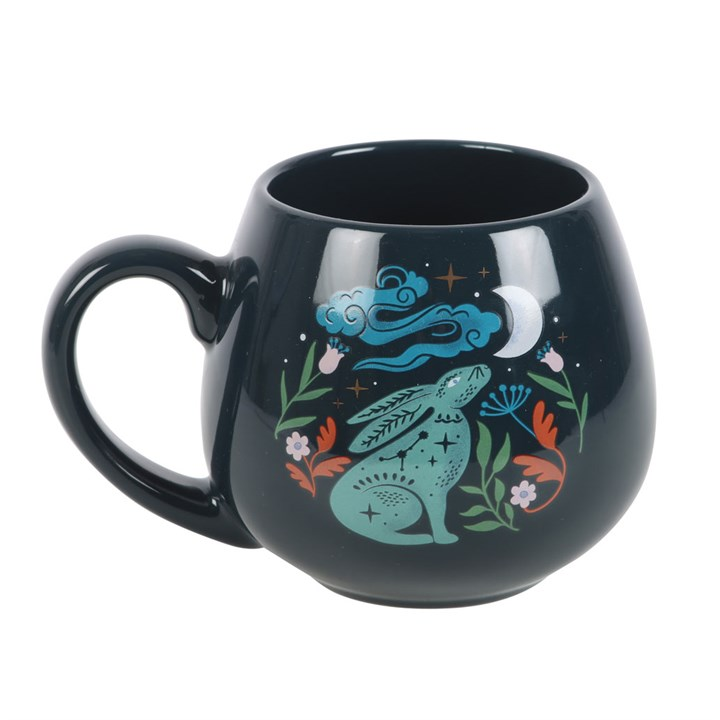 Midnight Hare Ceramic Rounded Mug - Image 2