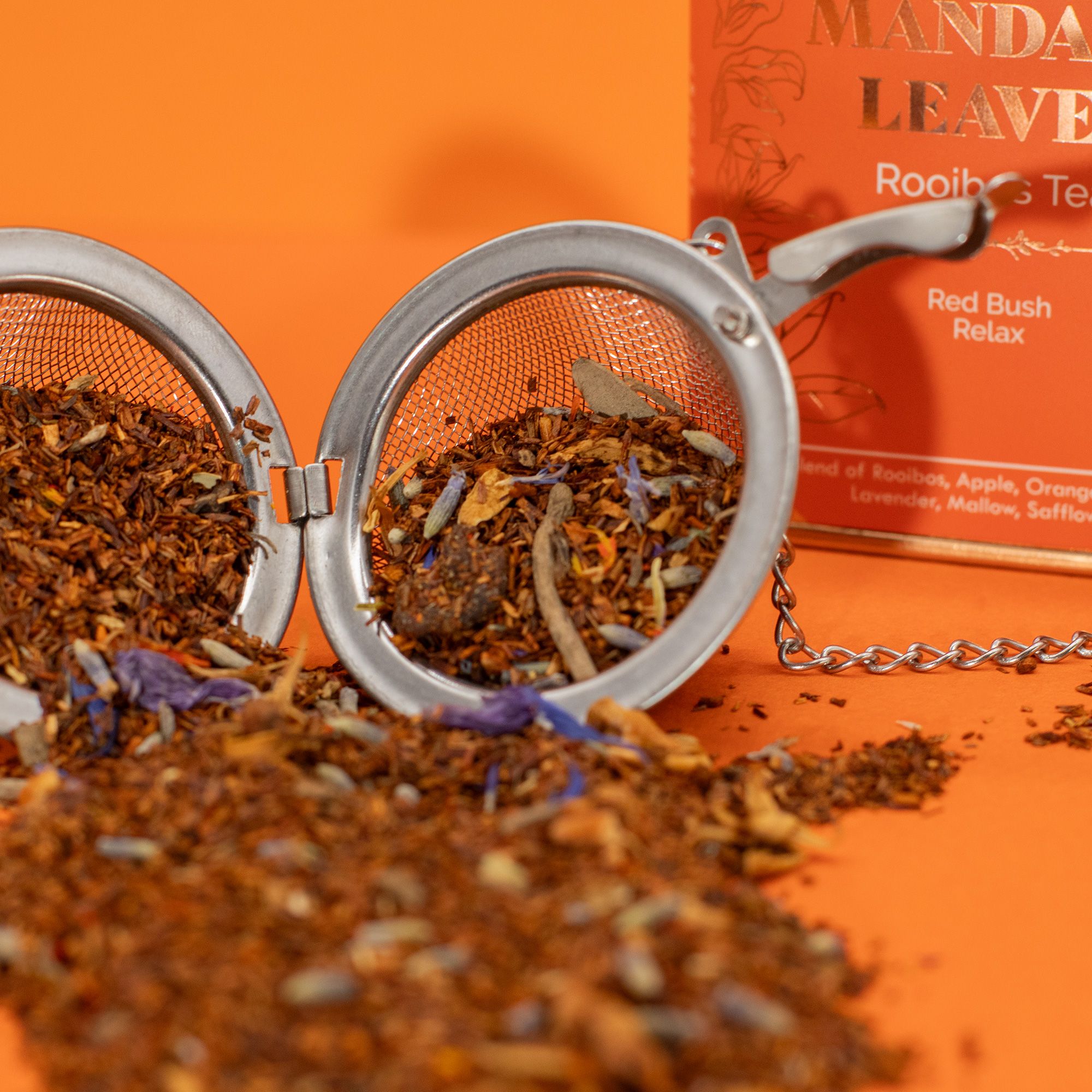 Decorative 50g Red Bush Relax Tea In a Tin - Image 5