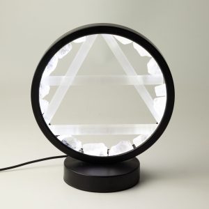 Gemstone Halo Lamp - Air - Clear Quartz and Selenite
