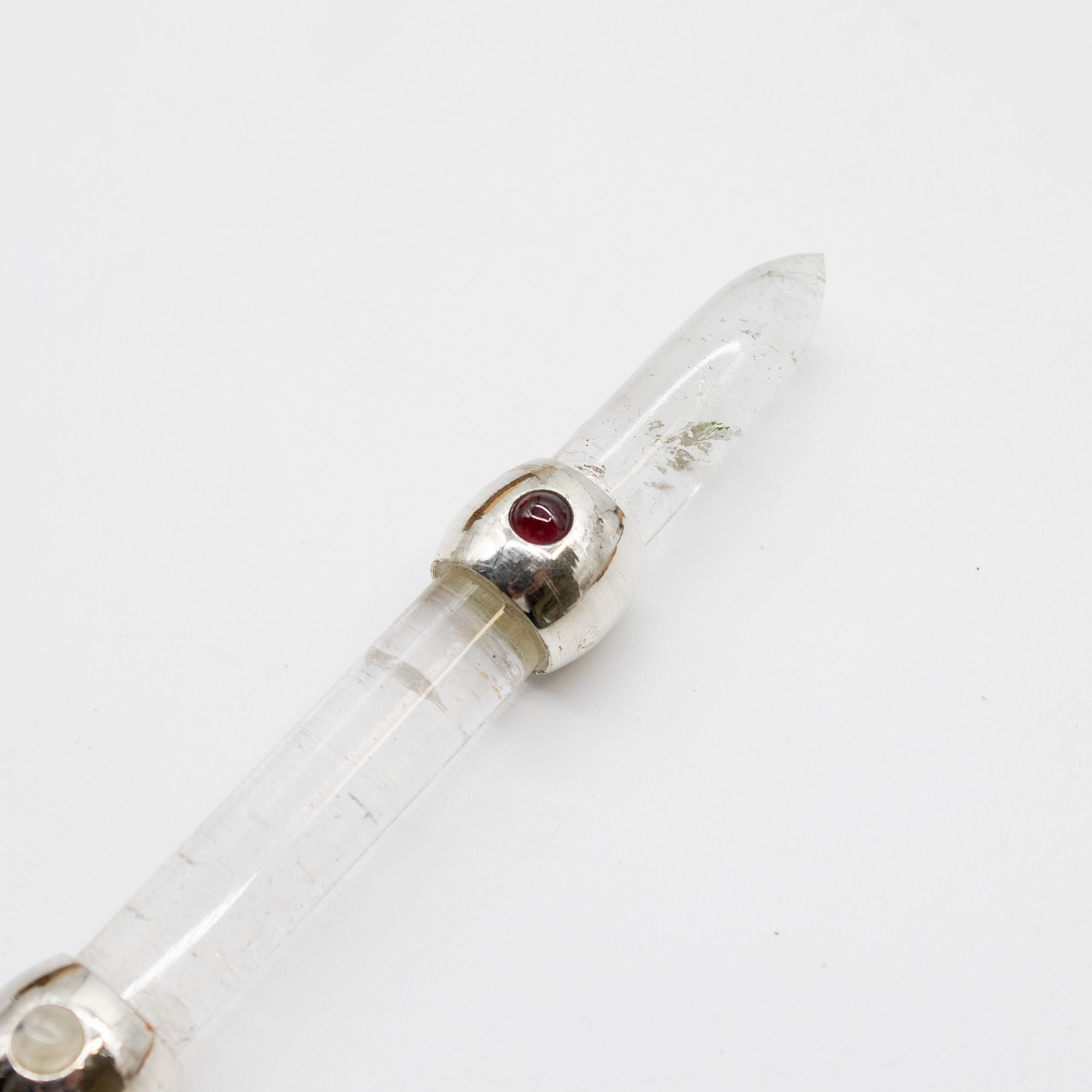 Celestial Prism Wand - Amethyst Moving Crystal Sphere Quartz Stem - 12cm - Image 3