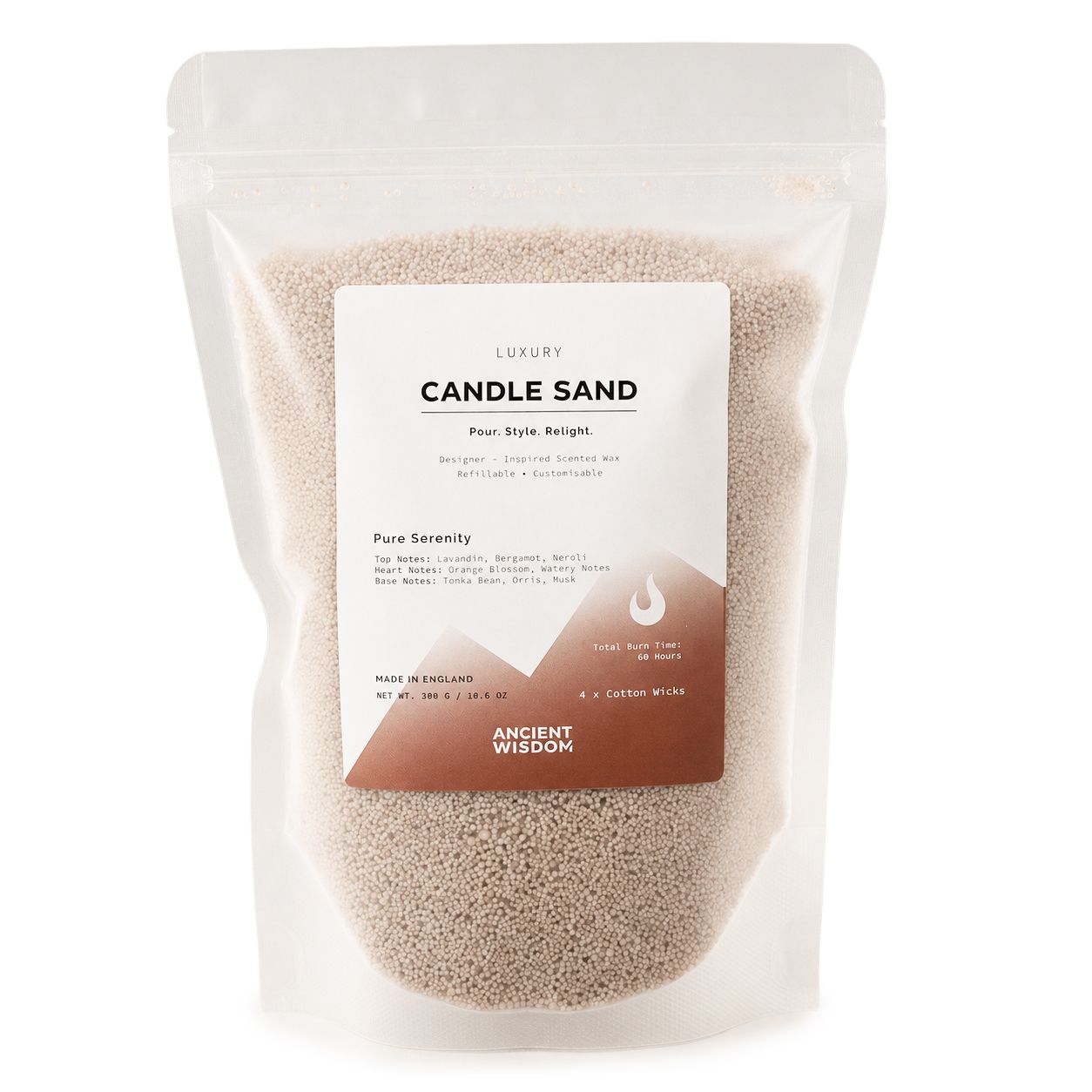 Fragranced Candle Sand - Latte Beige - Pure Serenity - 300g - Image 8