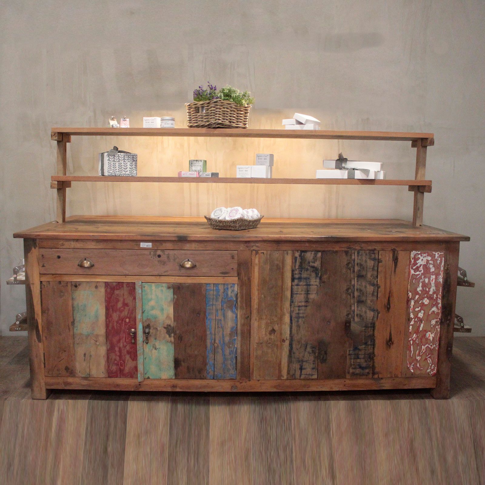 Large Wooden Centre Display Table 207 x 97 x 80cm - Image 2