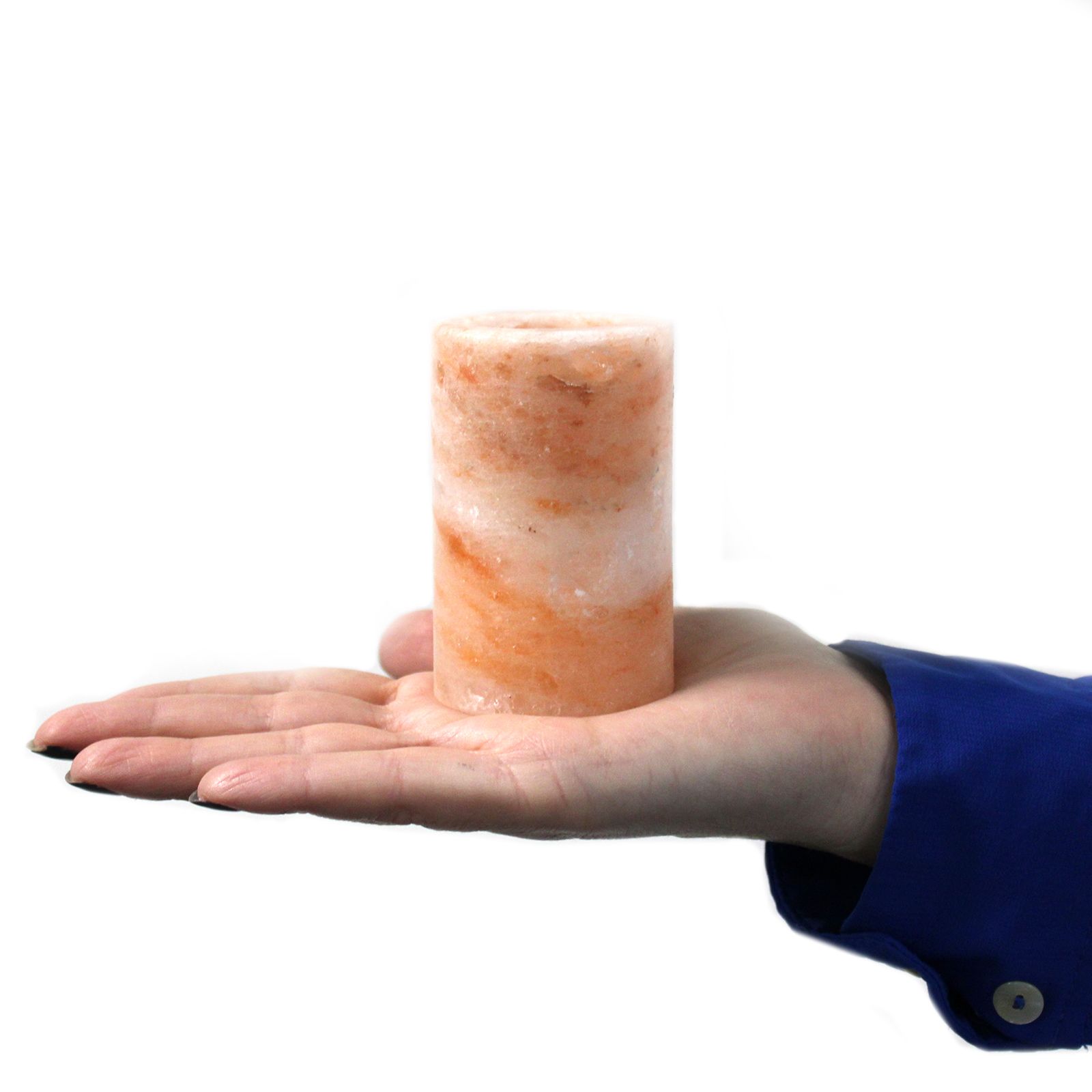 Set of 2 Himalayan Salt Shot Glasses & Wood Serving Stand - Image 4