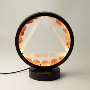 Gemstone Halo Lamp - Fire - Carnelian and Selenite