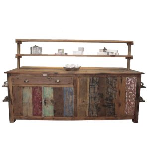 Large Wooden Centre Display Table 207 x 97 x 80cm