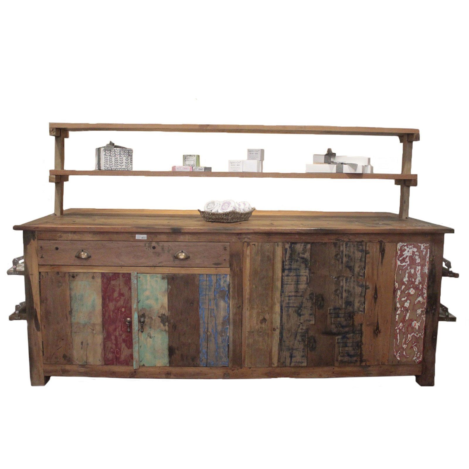 Large Wooden Centre Display Table 207 x 97 x 80cm